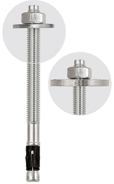 Анкерный болт с шайбой для деревянных конструкций Fischer FAZ II 12х205/100 GS, оцинкованная сталь