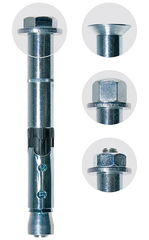 Высокоэффективный анкер с колпачковой гайкой Fischer FH II-H 10х75/10, оцинкованная сталь