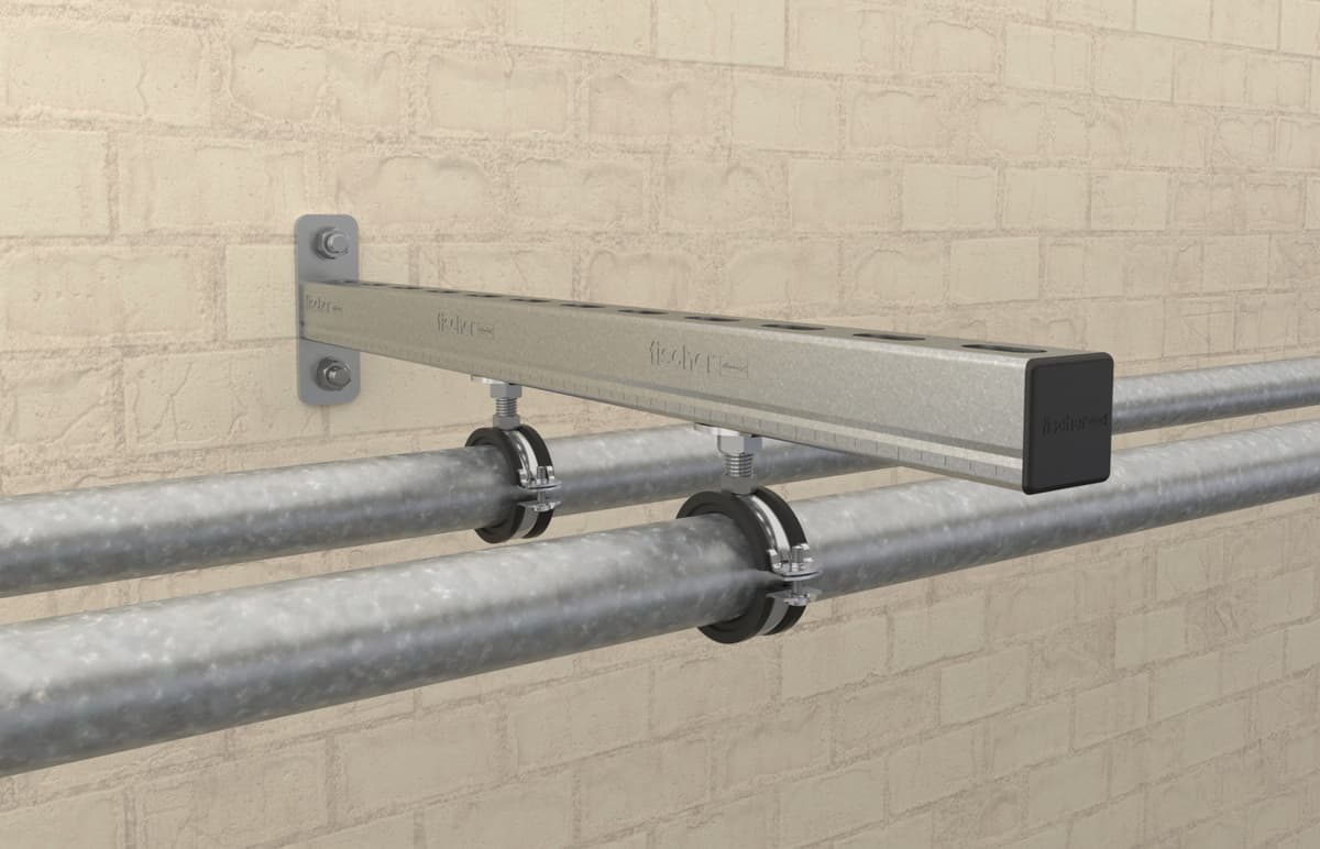 Трубный хомут с гайкой FGRS Plus 3/8" (15-19 мм) M8, оцинкованная сталь