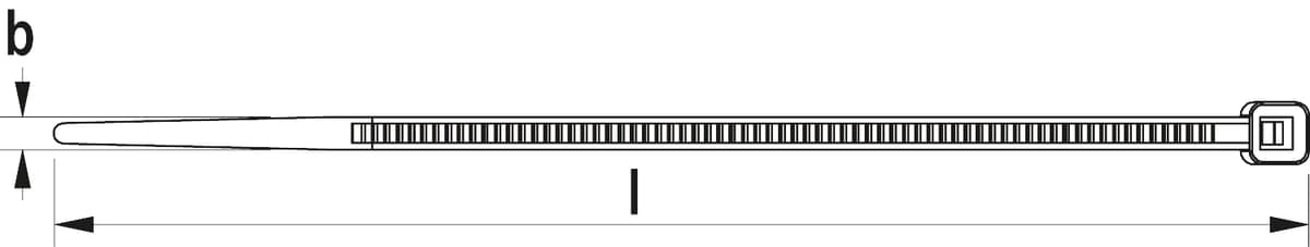 Кабельная стяжка Fischer UBN 2,5х100 мм, черный