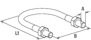 U-образная монтажная скоба Fischer ETR 1 1/2" (40-49 мм), M8 оцинкованная сталь