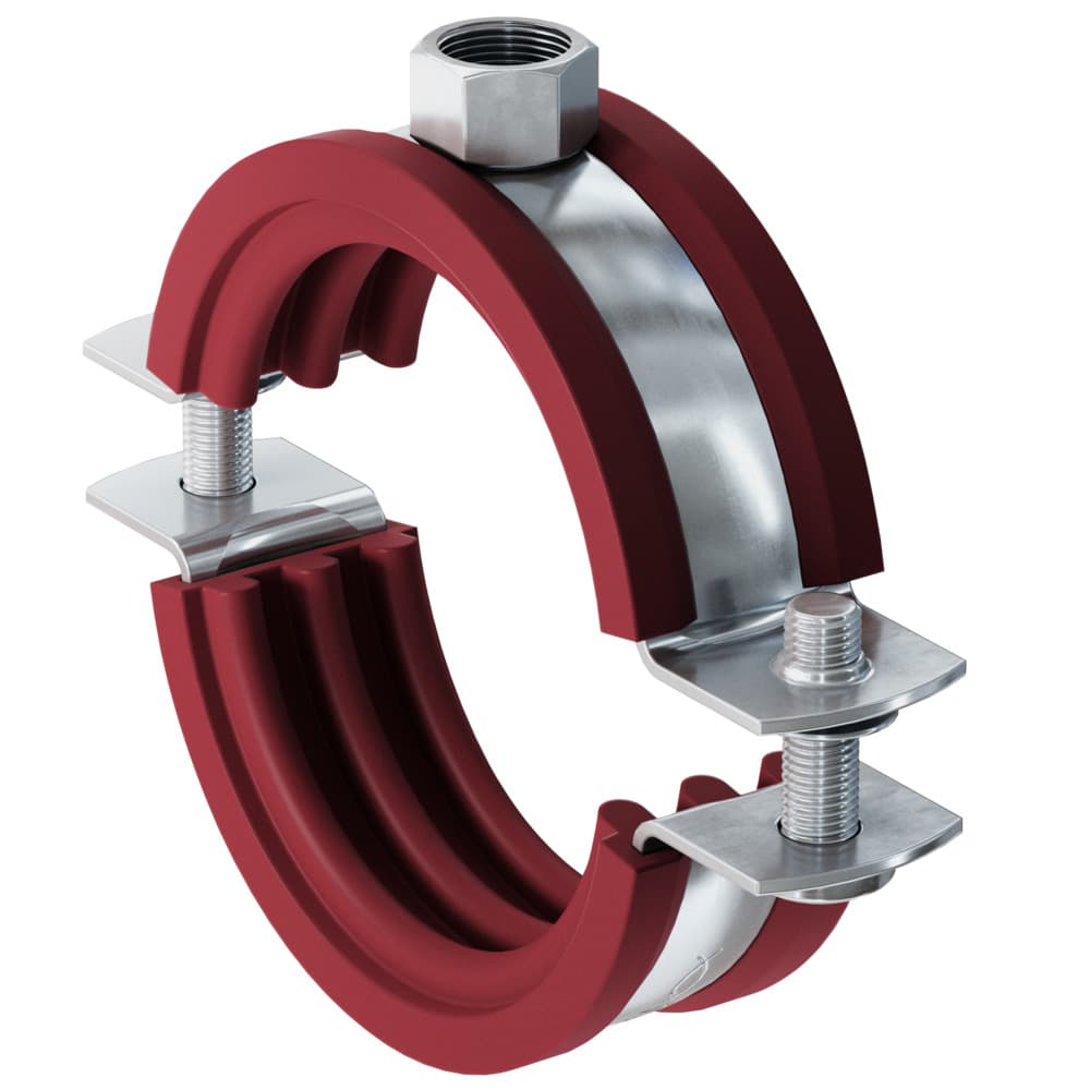 Хомут Fischer FRSH 159-162 мм с силиконовой прокладкой, M8/M10 оцинкованная сталь