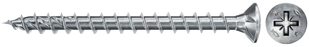 Шуруп Fischer Power-Fast FPF II RZF 3,5x16 мм BC 500 c полупотайной головкой и крестообразным шлицем PZ, оцинкованная сталь (12000 шт)