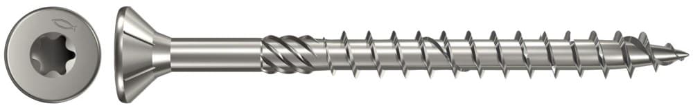 Шуруп с потайной головкой, Fischer FPF-ST A4P 4,0х35 мм, неполная резьба, шлиц TX, нержавеющая сталь А4