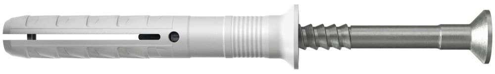 Гвоздевой дюбель с потайным бортиком Fischer N-S 6х40/10 с гвоздем из нержавеющей стали А2
