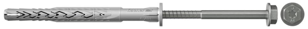 Фасадный дюбель Fischer SXRL-FUS 10х200 с шурупом из нержавеющей стали A4