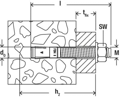 Анкерный болт Fischer FWA Plus 12/20