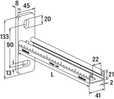 Консоль Fischer FCA 21/2,0-200, оцинкованная сталь