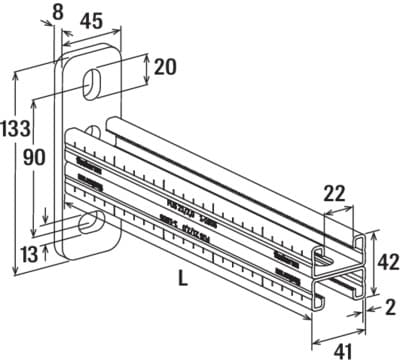 Консоль Fischer 21D/2,0x300 мм, оцинкованная сталь