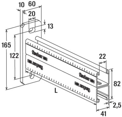 Консоль Fischer 41D/2,5x1000 мм, оцинкованная сталь
