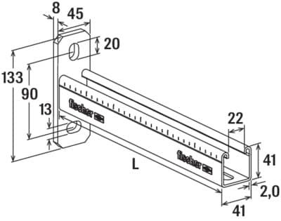 Консоль Fischer FCA 41/2,0-450, оцинкованная сталь