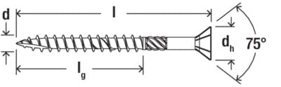 Шуруп Fischer FDF-ST YZP 3,5х50 мм, для панелей MDF, шлиц ТХ, жц. сталь