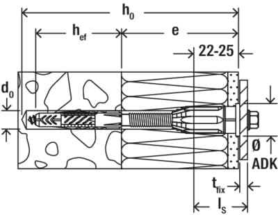 Система для дистанционного монтажа Fischer Thermax 10/160 M8, оцинкованная сталь