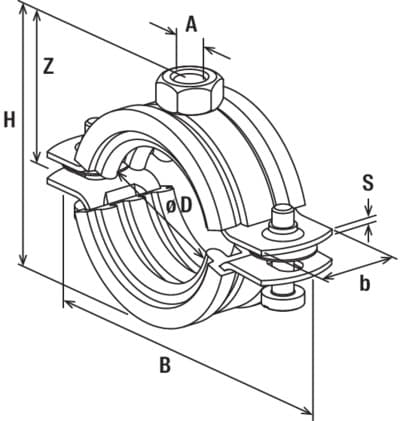 Трубный хомут Fischer FRS CH 20-25 1/2" M12