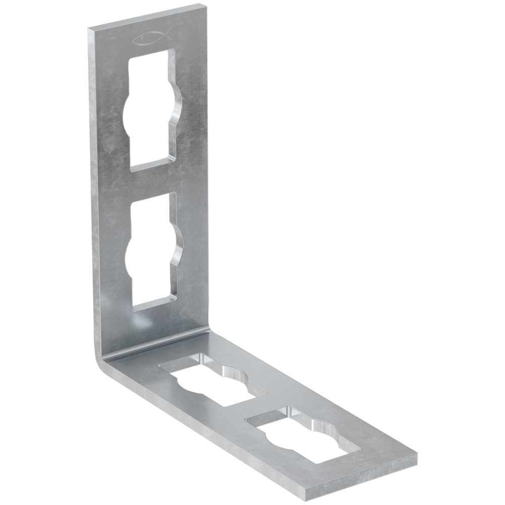 Уголок монтажный Fischer PFAF 4/90° FVZ для монтажной системы 110х40х4, горячеоцинкованная сталь