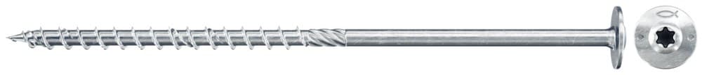 Шуруп конструкционный Fischer Power-Fast FPF-WT 8,0x80 мм ZPP 50 с тарельчатой головкой и шлицем TX, оцинкованная сталь