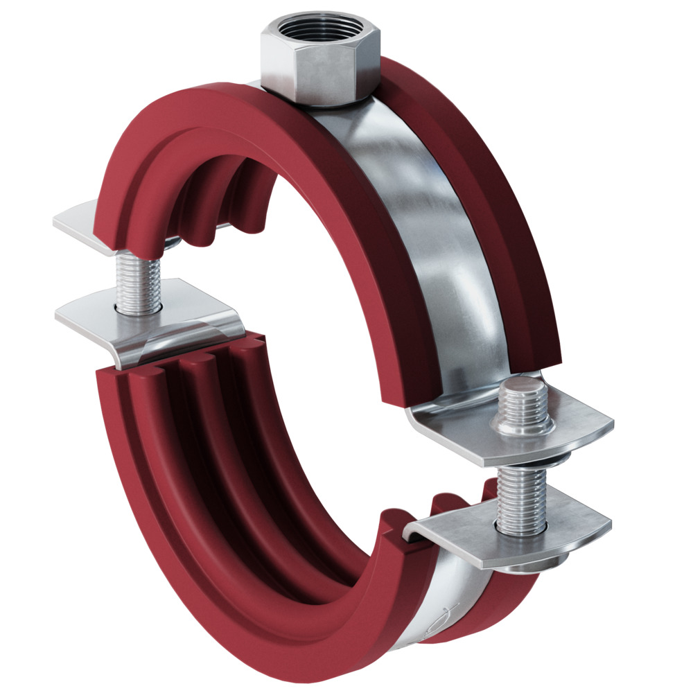 Хомут Fischer FRSH 1/2" (20-24 мм) с силиконовой прокладкой, M8 оцинкованная сталь