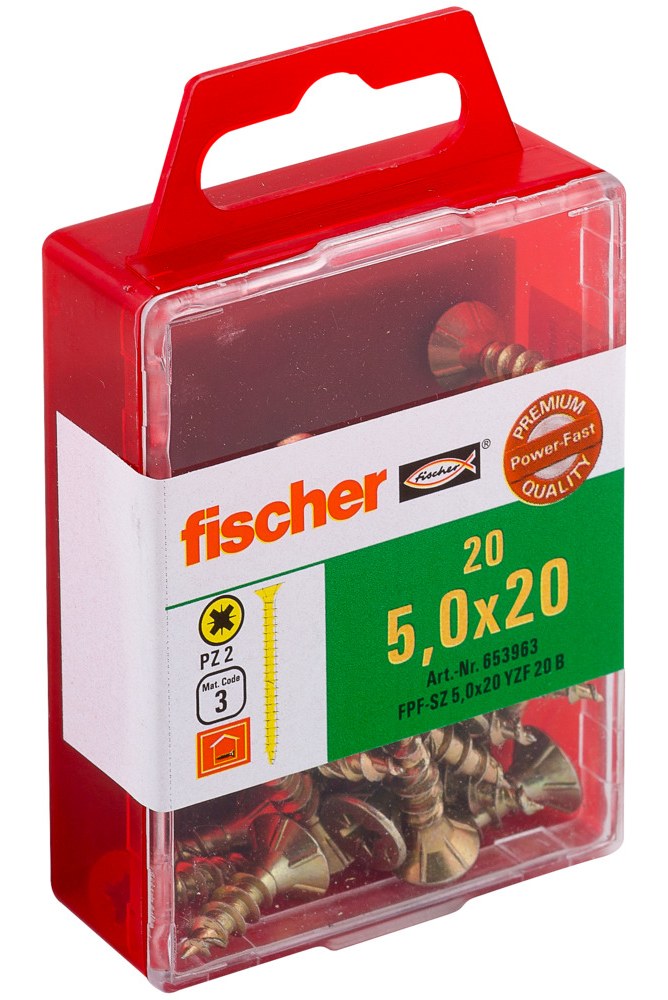 Саморез универсальный Fischer FPF-SZ YZF c потайной головой и полной резьбой