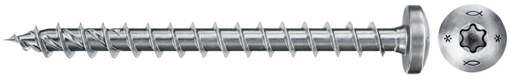 Шуруп Fischer Power-Fast FPF II PTF 3,5x16 мм BC 200 c полусферической головкой и шлицем TX, оцинкованная сталь (4800 шт)