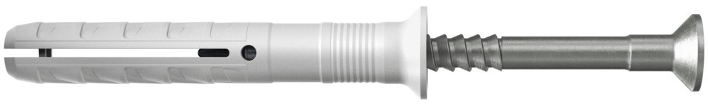 Гвоздевой дюбель с потайным бортиком Fischer N-S 6х40/10 с гвоздем из нержавеющей стали А2