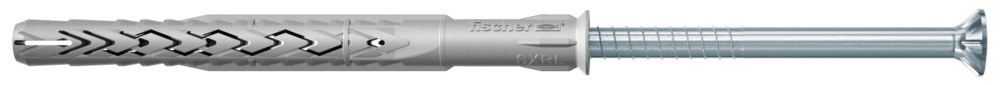 Фасадный дюбель Fischer SXRL-T 8x60 с гальванически оцинкованным шурупом с потайной головкой