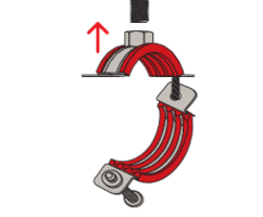 Трубный хомут Fischer FRS CH 26-30 3/4" M12
